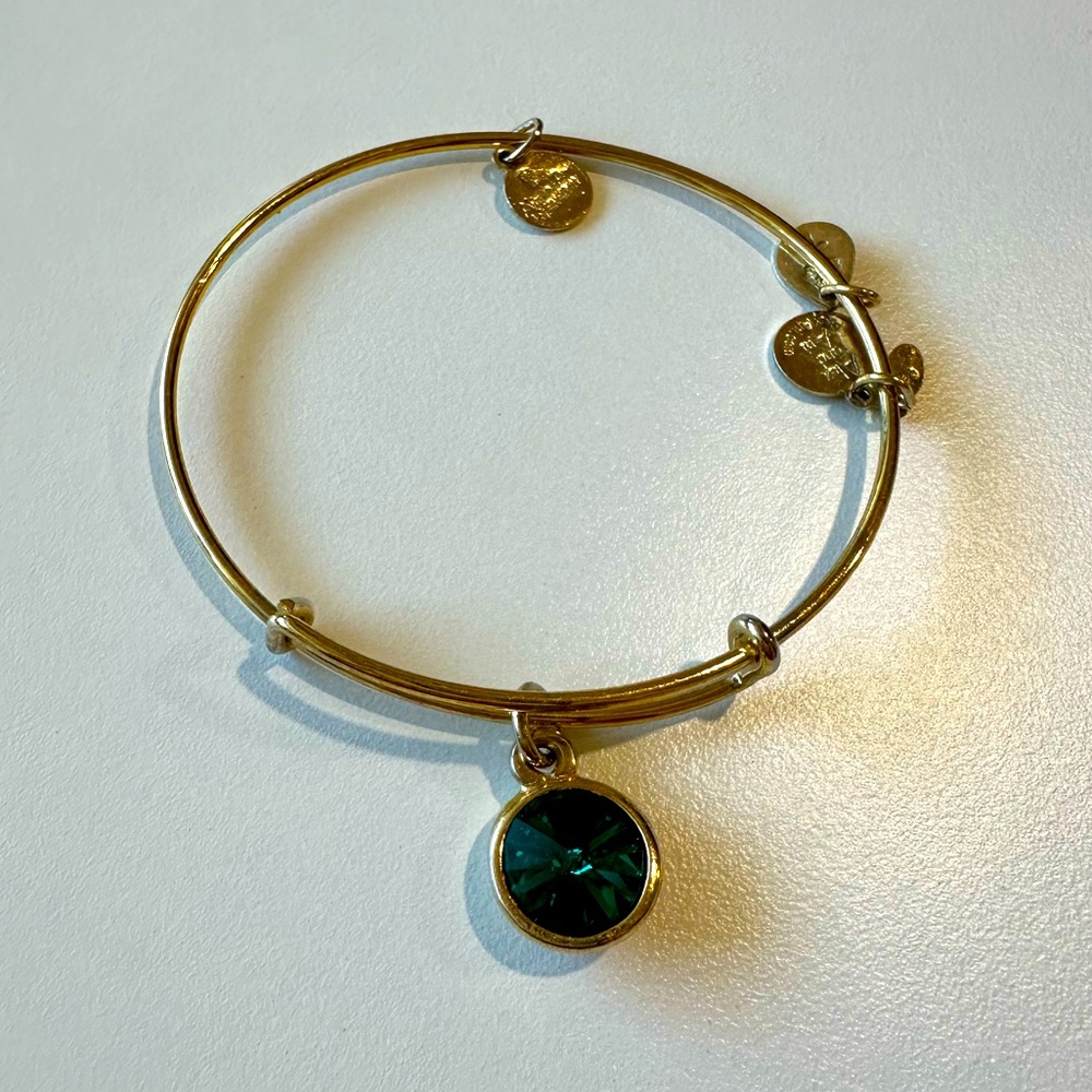 Alex and Ani Emerald Charm Bracelet